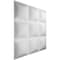 Ekena Millwork Classic EnduraWall Decorative 3D Wall Panel, White, 19 5/8"W x 19 5/8"H WP20X20CLWH - alternate 3